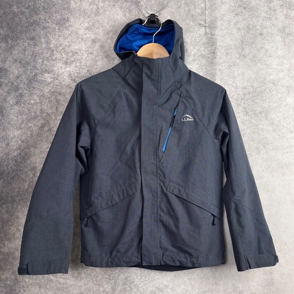 L.L.Bean‎ Kids 3-1 All-Season Jacket Outer Soft Shell in Blue Size Small (8)